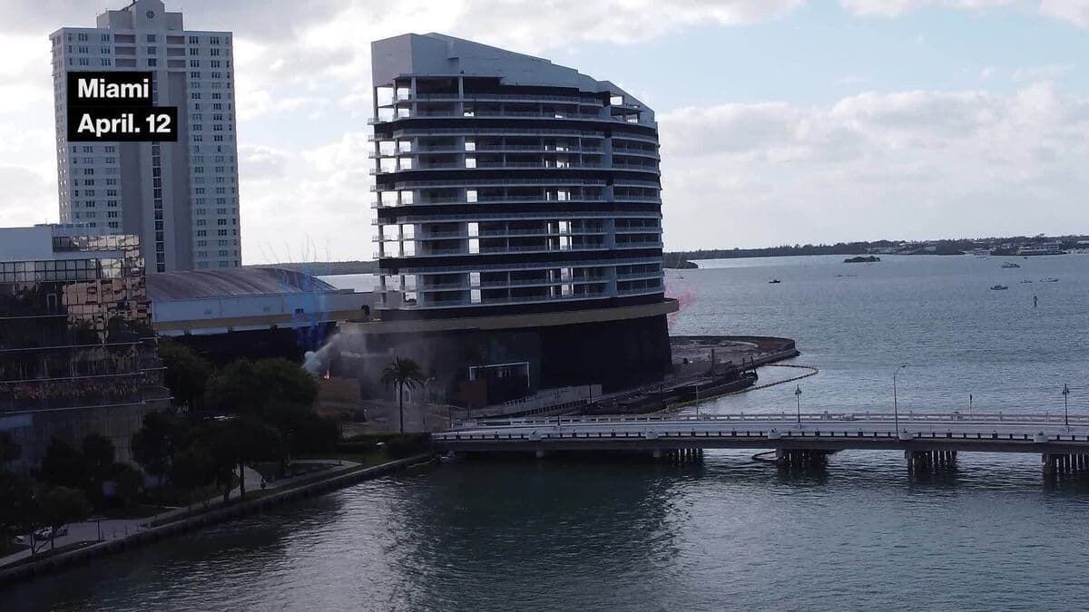 Mandarin Oriental Demolished in Brickell Key Implosion