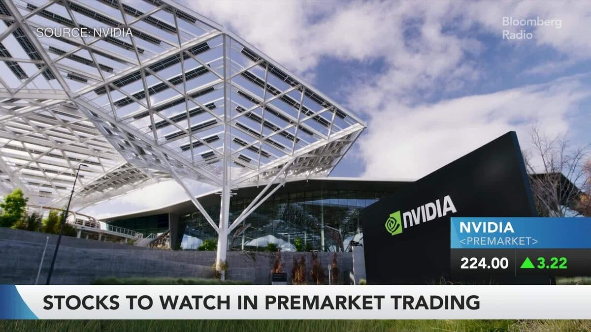Nvidia Gains on China Trip; Softbank Up on Quarterly Profit Beat | Stock Movers