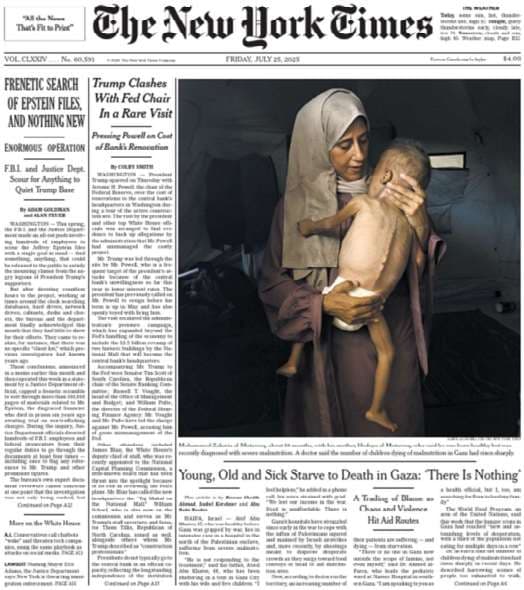 Court Dismisses Fraud Claim Against N.Y. Times Over "Young, Old, and Sick Starve to Death in Gaza" Photo