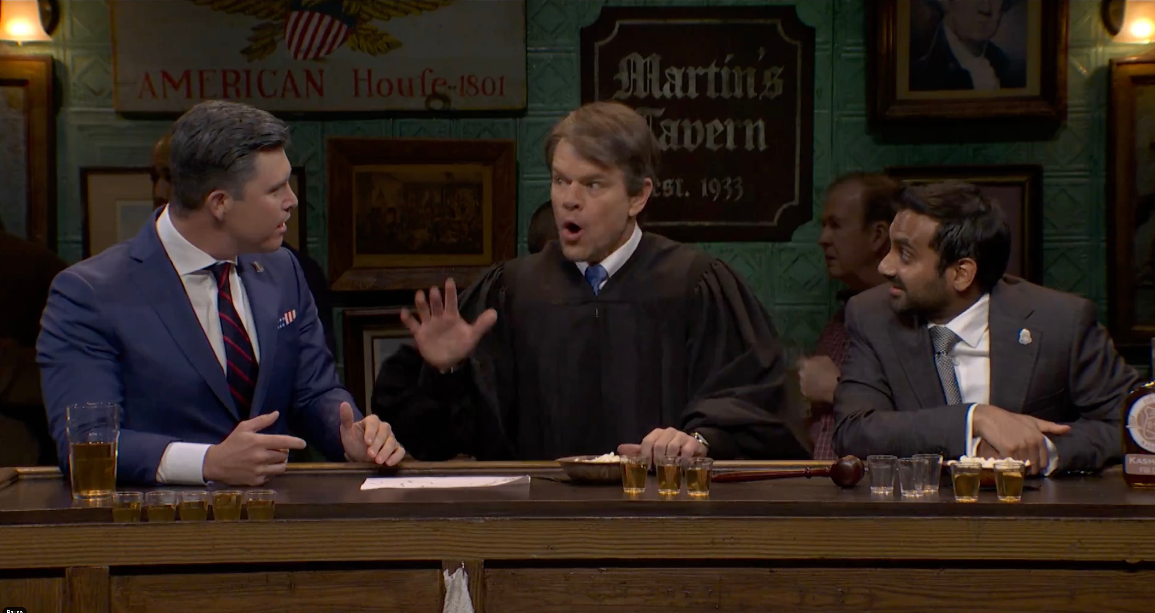 ‘Saturday Night Live’ Open Has Matt Damon As Brett Kavanaugh Joining Pete Hegseth And Kash Patel In Boozy Night On The Town
