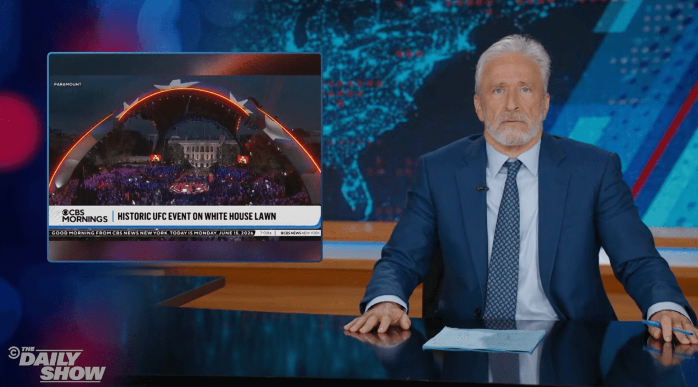 Jon Stewart Derides White House’s UFC Event As “God-Awful Mockery” That Managed To “Devalue Both Combat Sports & Our National Dignity”