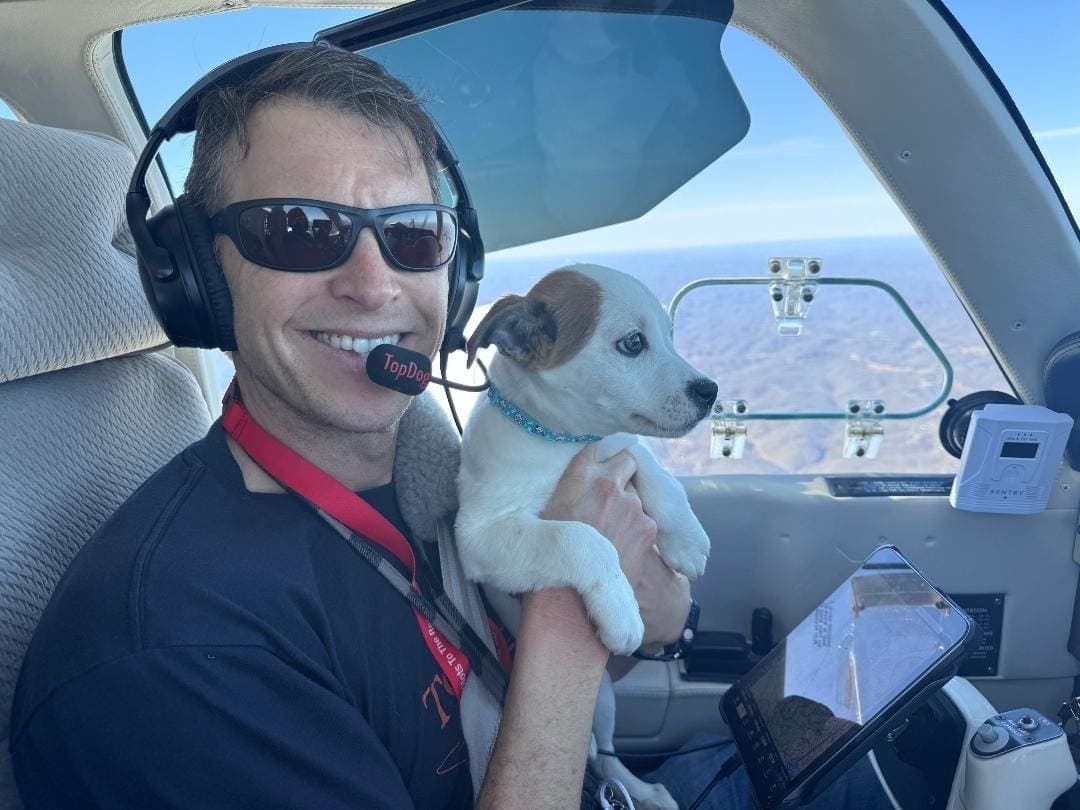 ‘Pilots To The Rescue’ Founder Flies Sick Shelter Puppy To New Life