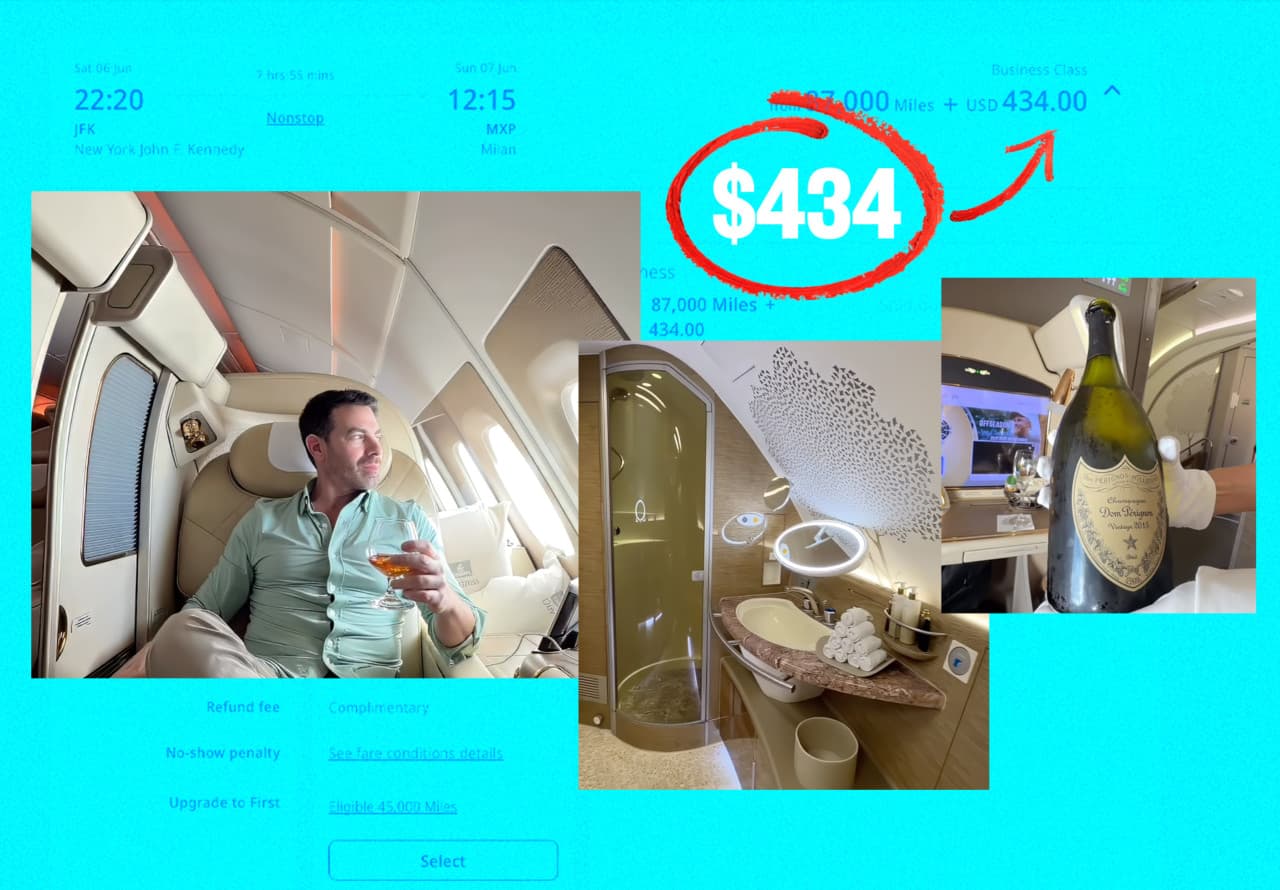 This credit-card pointsmaxxer booked a $16,000 first-class Emirates flight for $400 — and you can, too