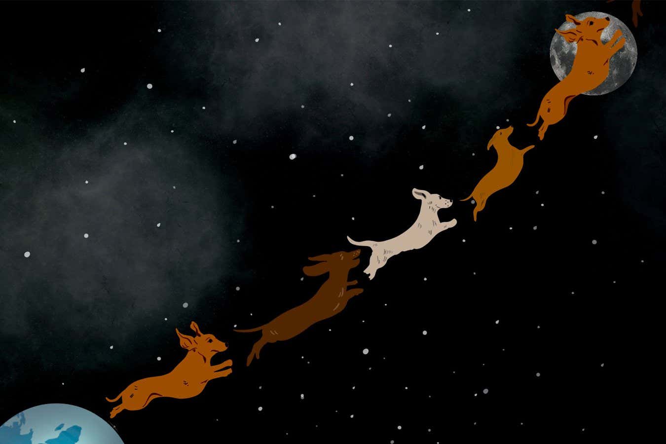 How many dachshunds would it take to get to the moon?