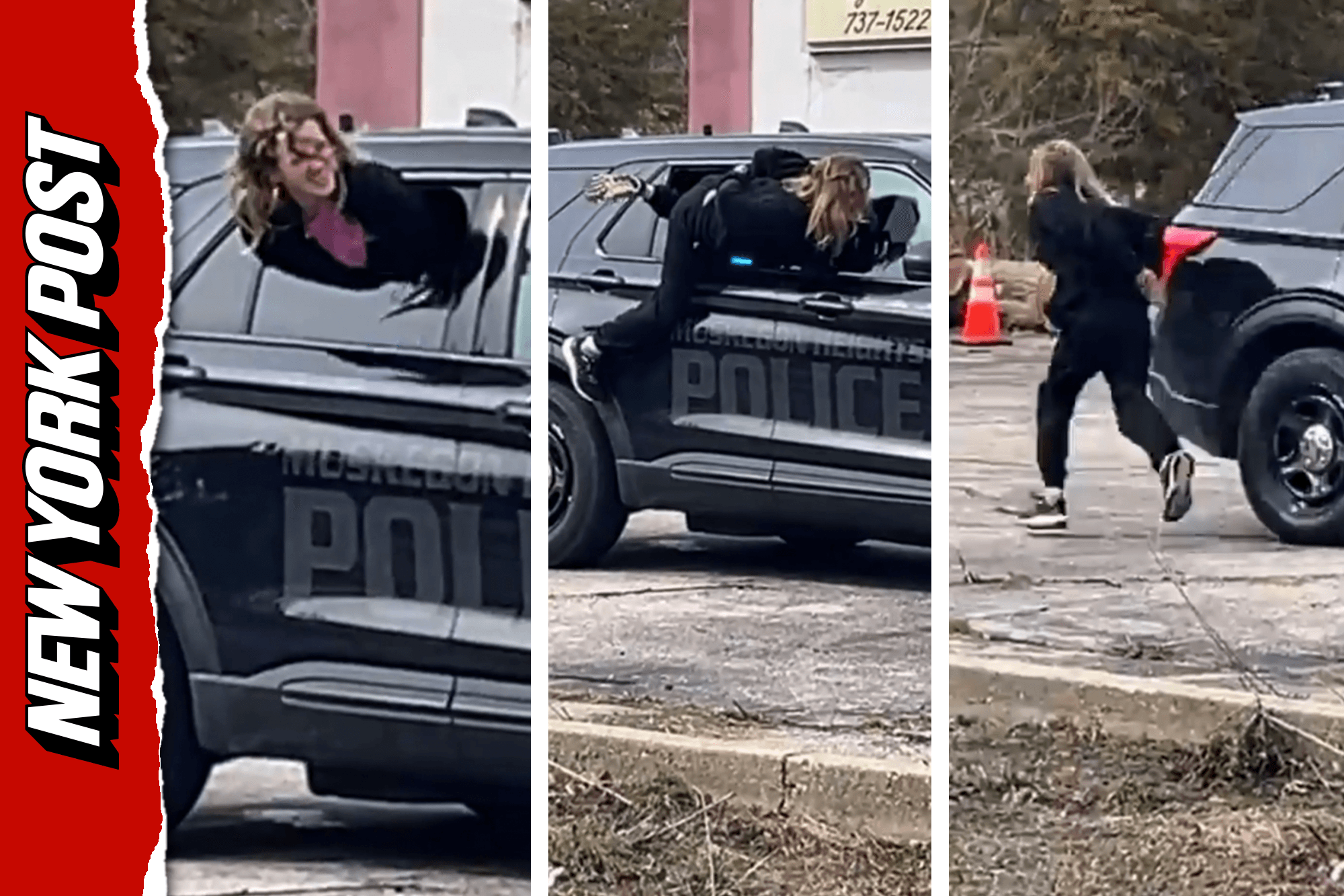 Woman makes daring escape from Michigan cops by slipping through police car window