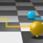 Magnetic checkerboard separates microparticles by size and sends them along different paths