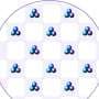 Trios of quantum particles form checkerboard layouts when particle density hits sweet spot