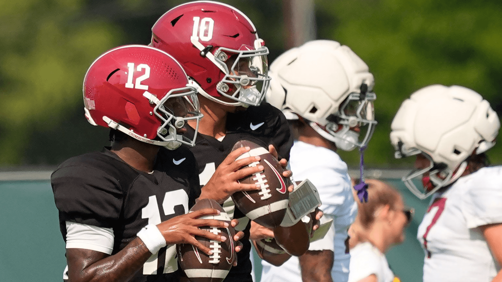 
                        College football spring practice QB battle updates, starter predictions at Alabama, Tennessee and more
                    