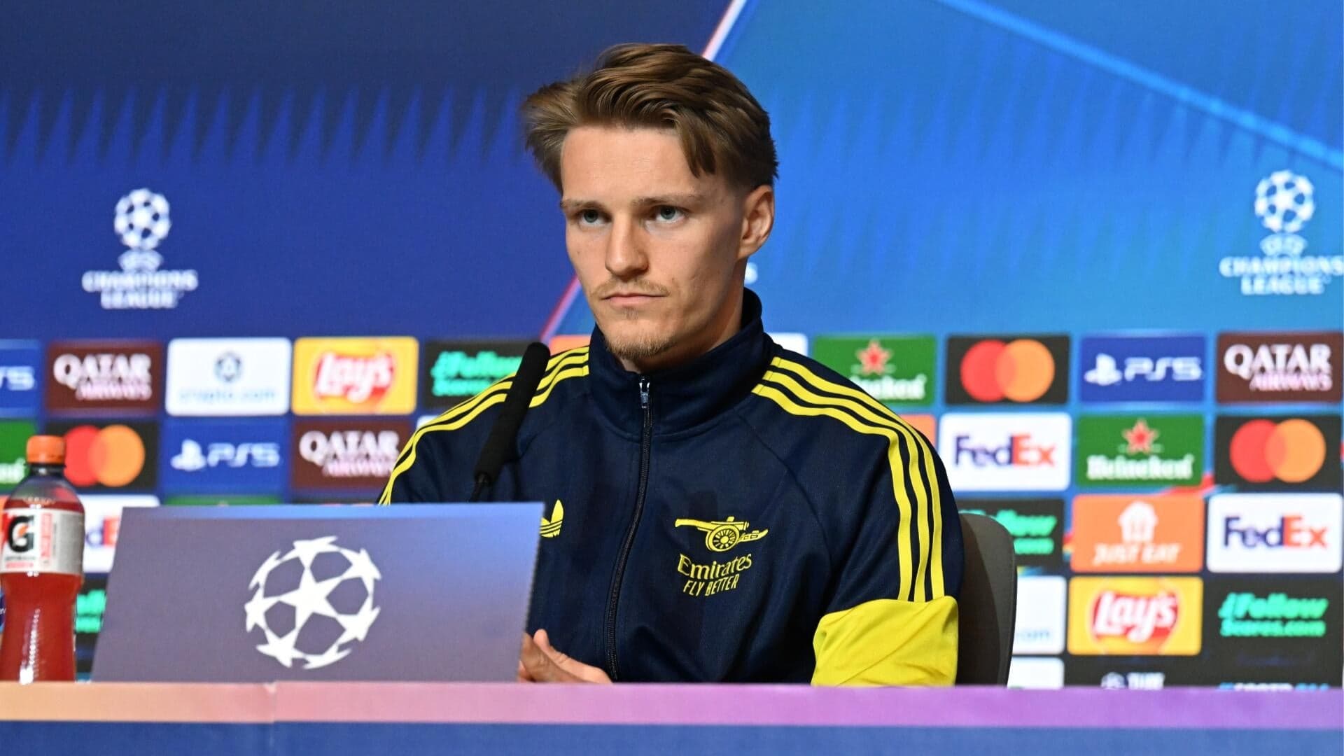
                        Arsenal captain Martin Odegaard faces defining month as Gunners approach final stretch in enviable spot
                    