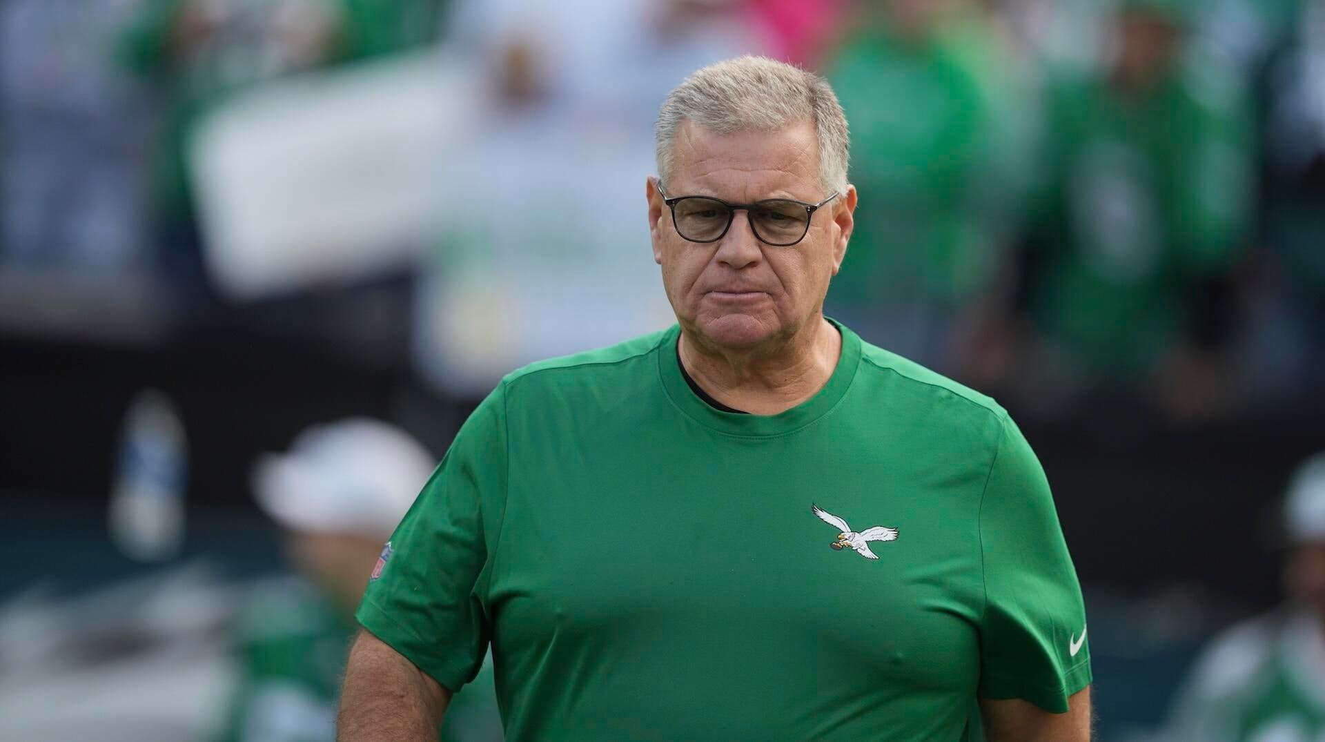 
                        Former offensive line coach Jeff Stoutland reveals what went wrong for Eagles in 2025: 'It ain't that hard'
                    