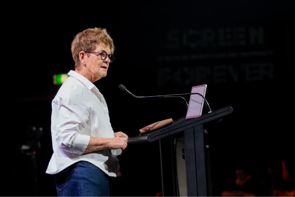 Penny Chapman Uses Hector Crawford Lecture to Warn on AI, Celebrate Matchbox Legacy and Call for Bolder Australian Storytelling at Screen Forever Conference