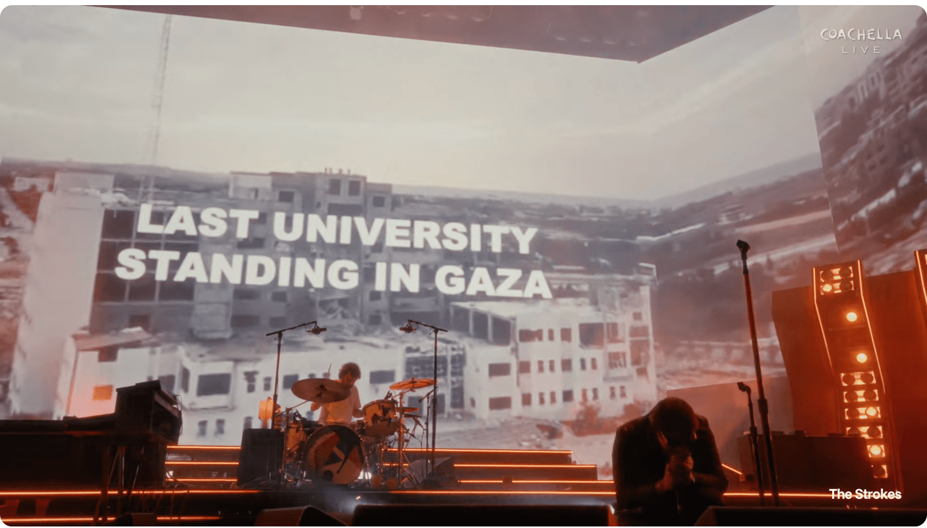 The Strokes Stir Political Passions at Coachella With Video Montage Condemning U.S. and Israeli Bombings in Iran and Gaza