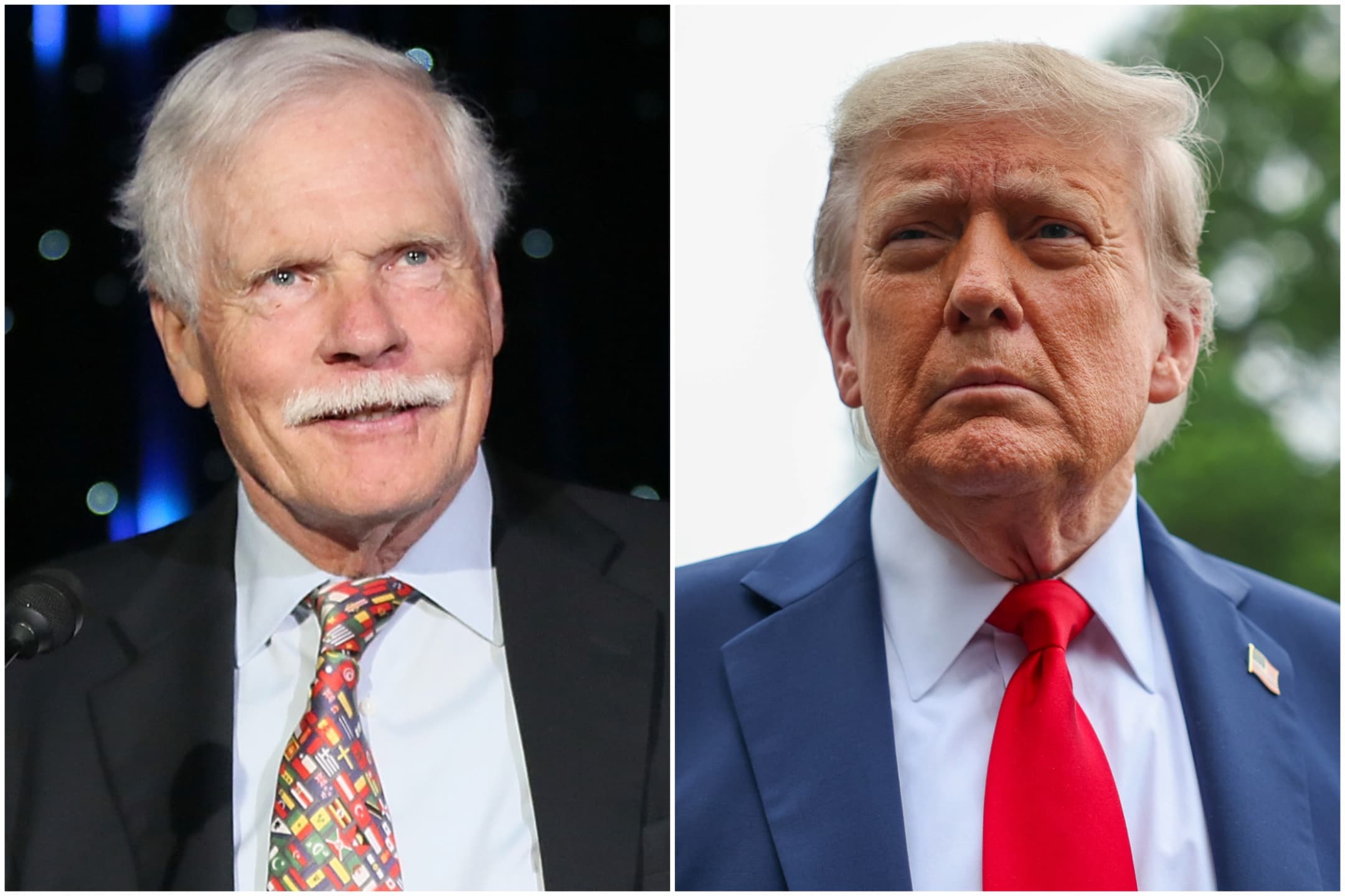 Trump Claims Ted Turner Was ‘Devastated’ CNN Became ‘Woke,’ President Hopes Ellisons Can ‘Bring It Back to Its Former Credibility’