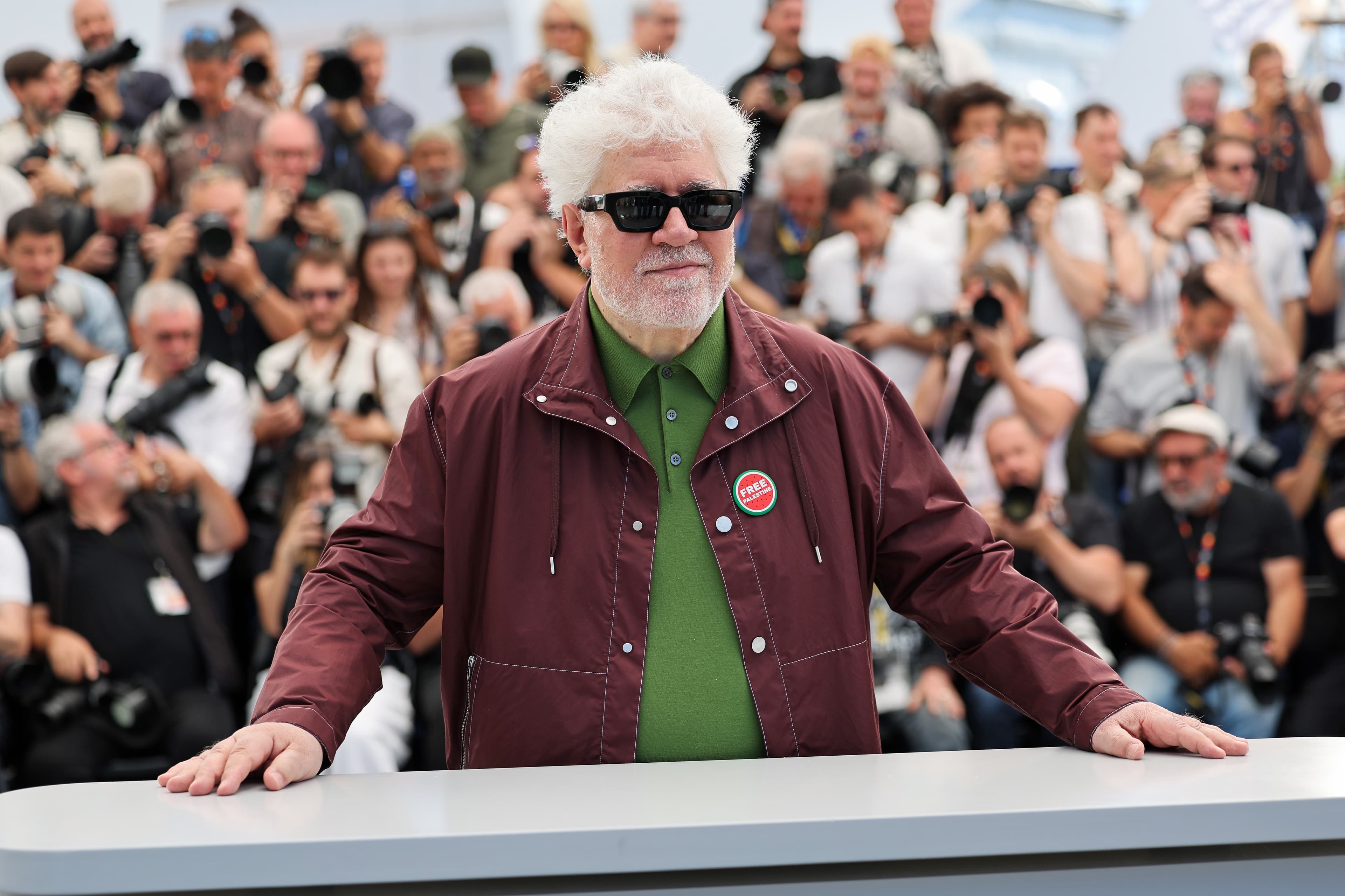 Pedro Almodóvar Says ‘Europe Must Never Be Subjected to Trump’ and Wears ‘Free Palestine’ Pin at Cannes Press Conference
