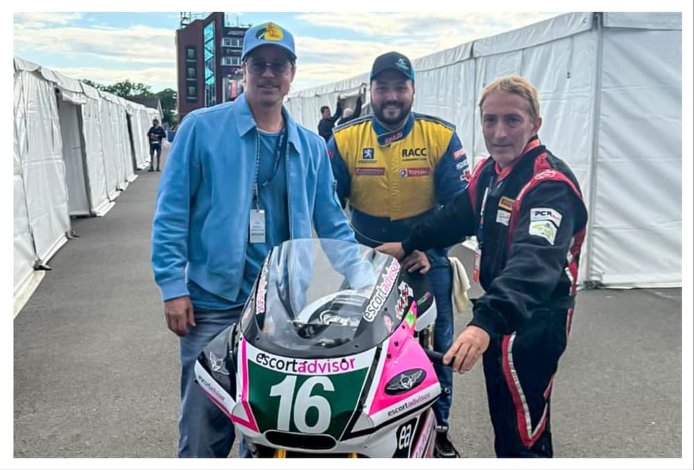 Brad Pitt on Set of Plan B-Produced ‘Isle of Man’ Movie as Filming Kicks Off During Motorcycle Race