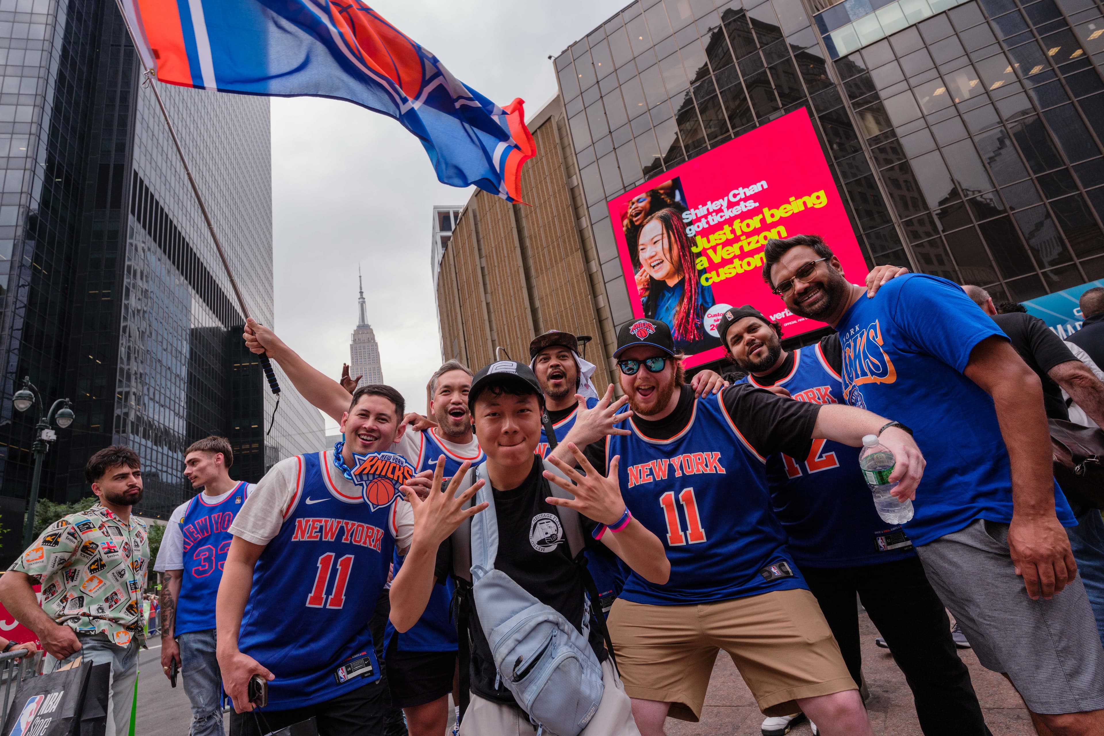 Knicks Fans Think Trump Cursed the Team. So They Burned Sage and Protested the Barricades Outside MSG