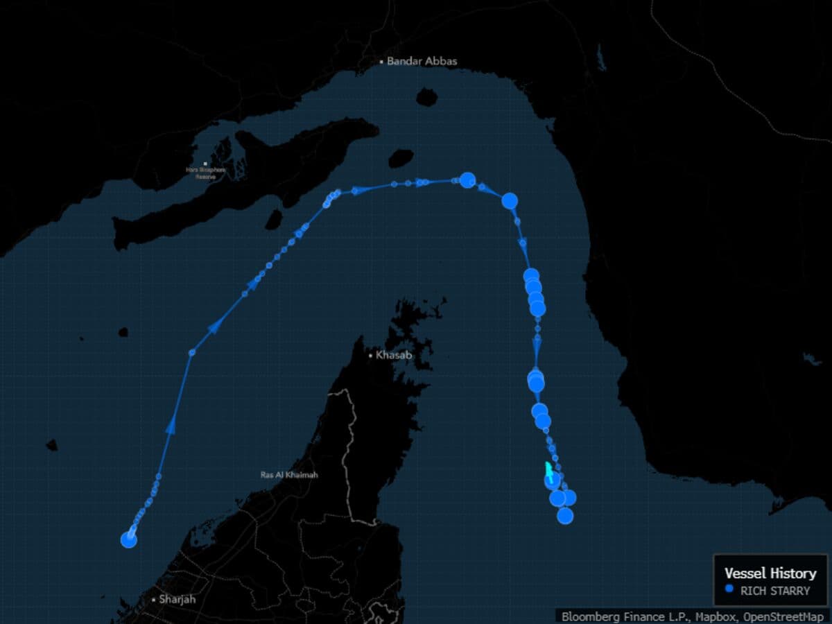 Ship Testing US Hormuz Blockade Appears to U-Turn After Crossing