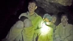 Watch: Moment rescuers find five people trapped in Laos cave for a week