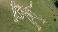 UK's rudest chalk figure gets a glow-up to stop it fading in the rain