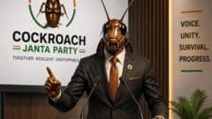India has a new political superstar - a cockroach