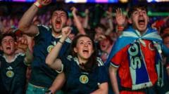 Jubilation as Scotland fans celebrate win