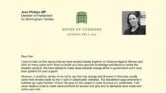 Jess Phillips's resignation letter in full