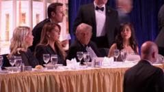 Moment Trump exits ballroom after suspected gunshots heard