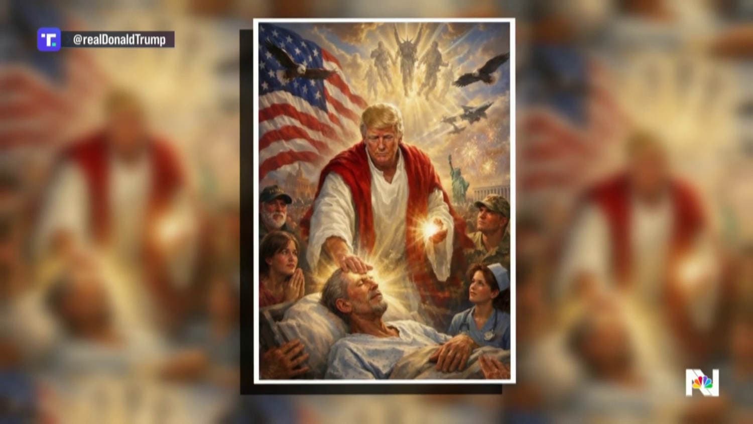 Trump facing backlash for posting AI-generated image depicting him as Jesus Christ