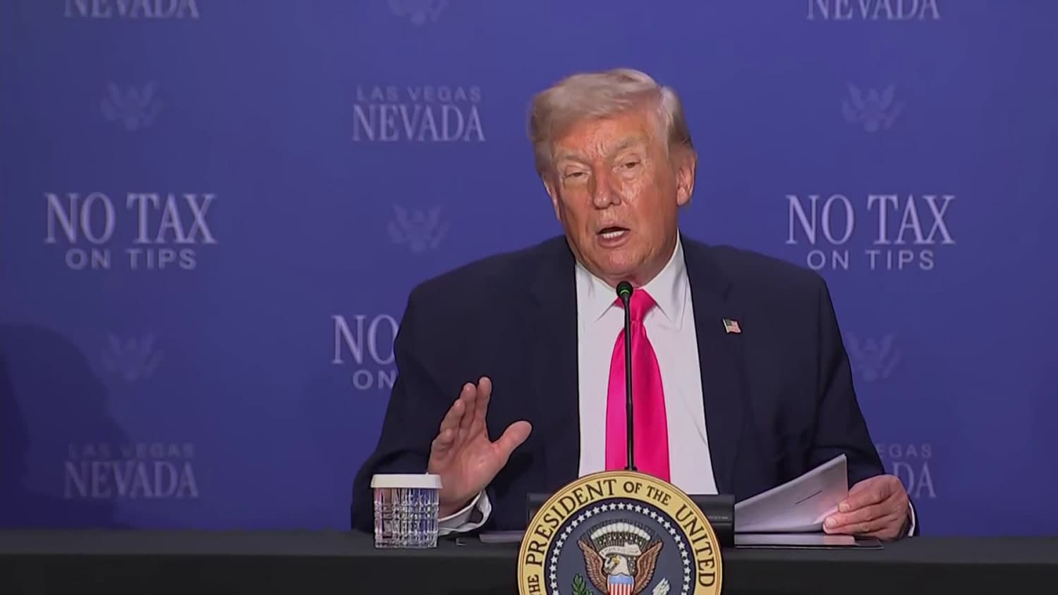 Trump says the economy is thriving 'despite our little diversion' in Iran