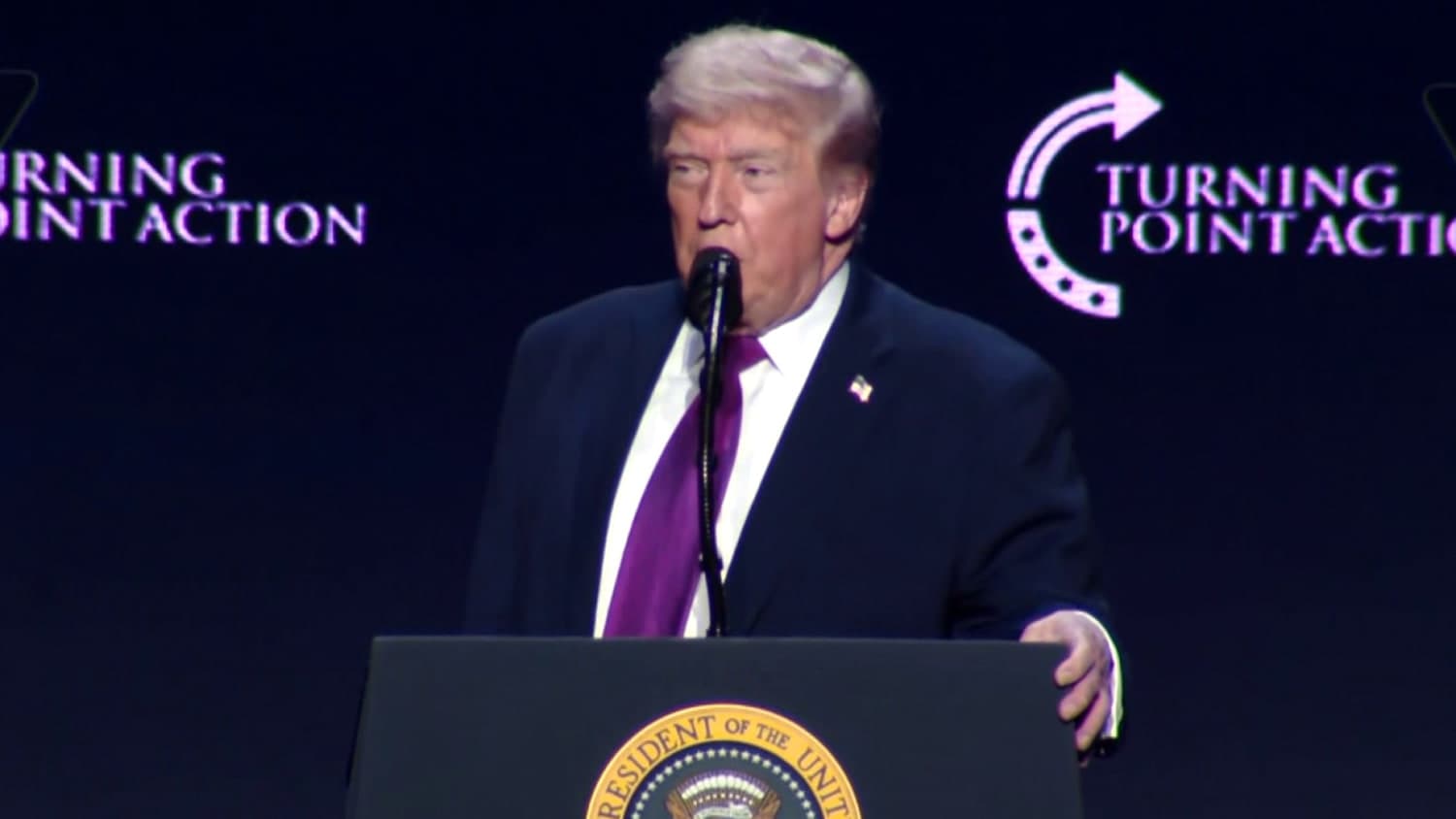 Trump holds Turning Point USA rally amid growing tensions with the pope