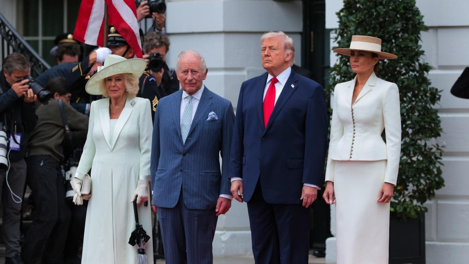 Trump greets King Charles and Queen Camilla at the White House