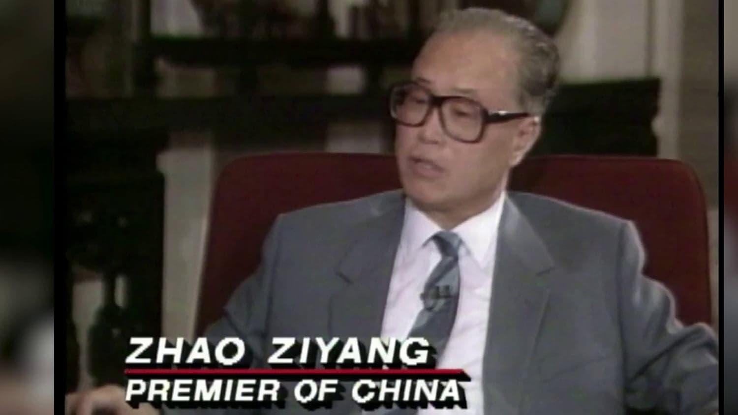Chinese Premier Zhao Ziyang speaks with Meet the Press (1987)