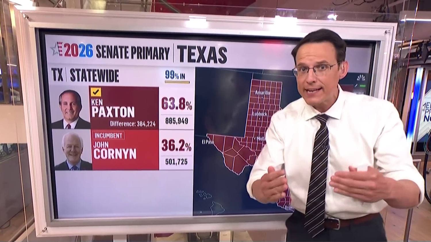 Kornacki: You don't see incumbents ‘lose by this kind of margin every day' after Cornyn defeat