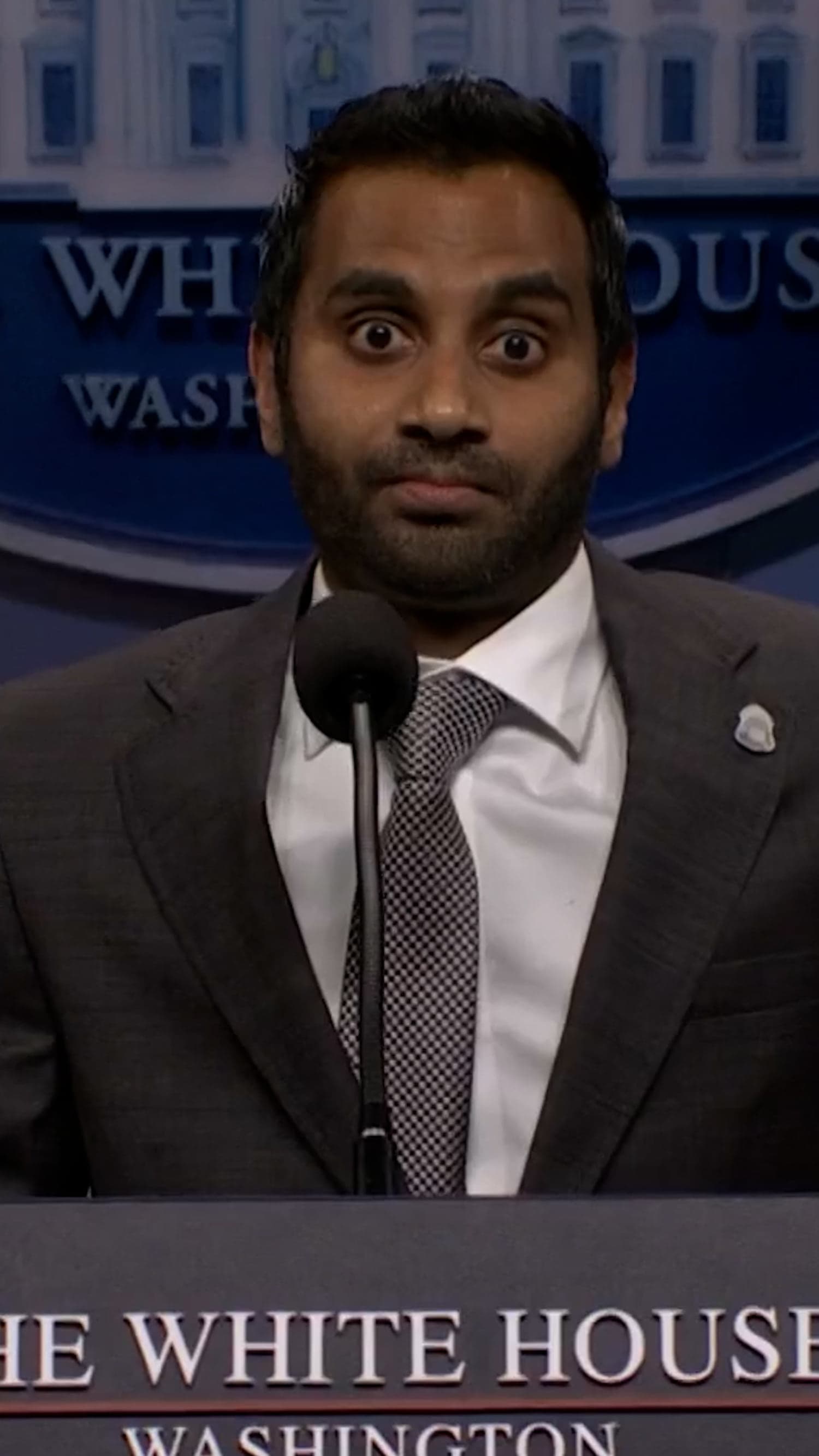 Aziz Ansari debuts as FBI Director Kash Patel on 'SNL'