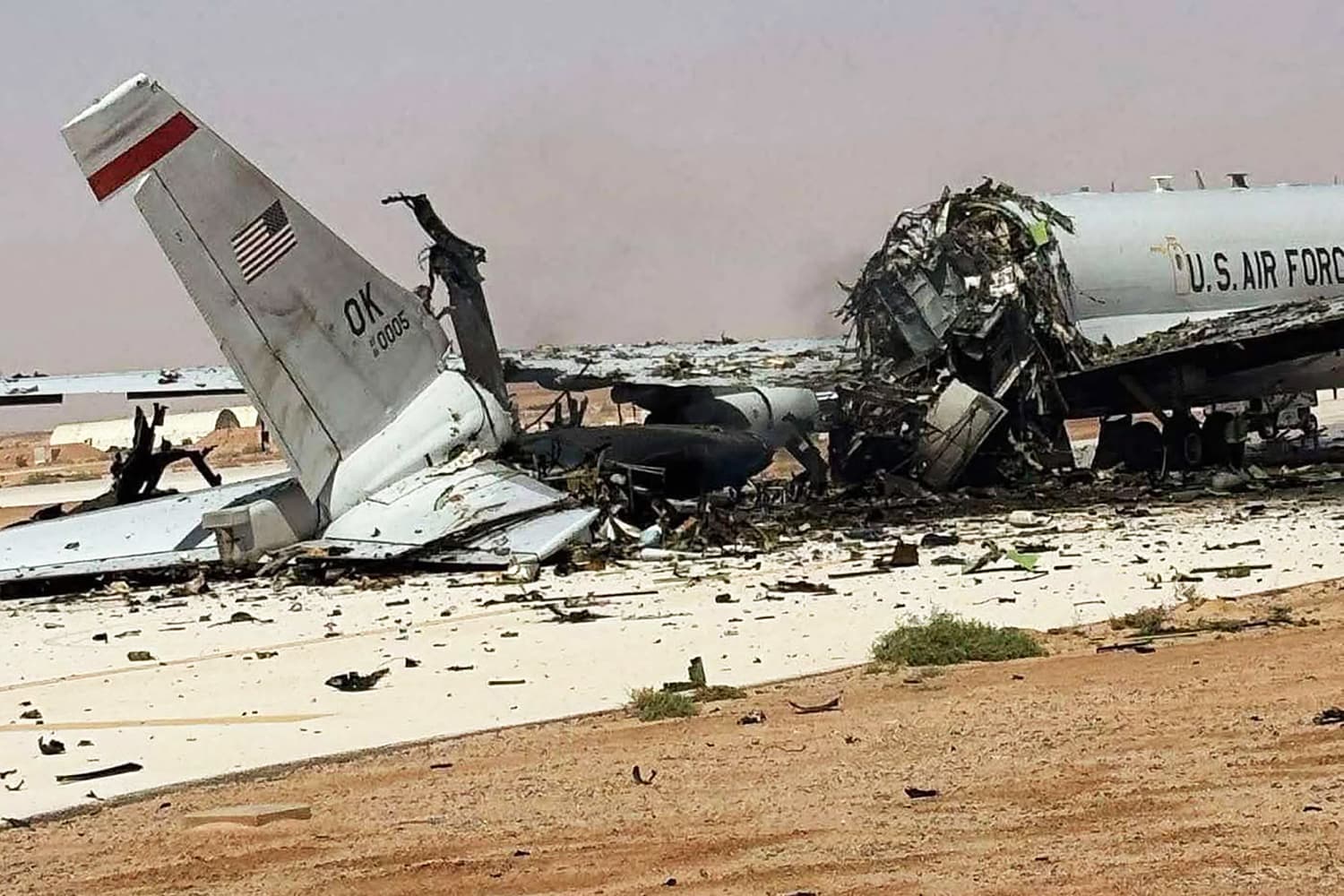 Vital radar aircraft destroyed by Iranian strike on U.S. base in Saudi Arabia, photos show