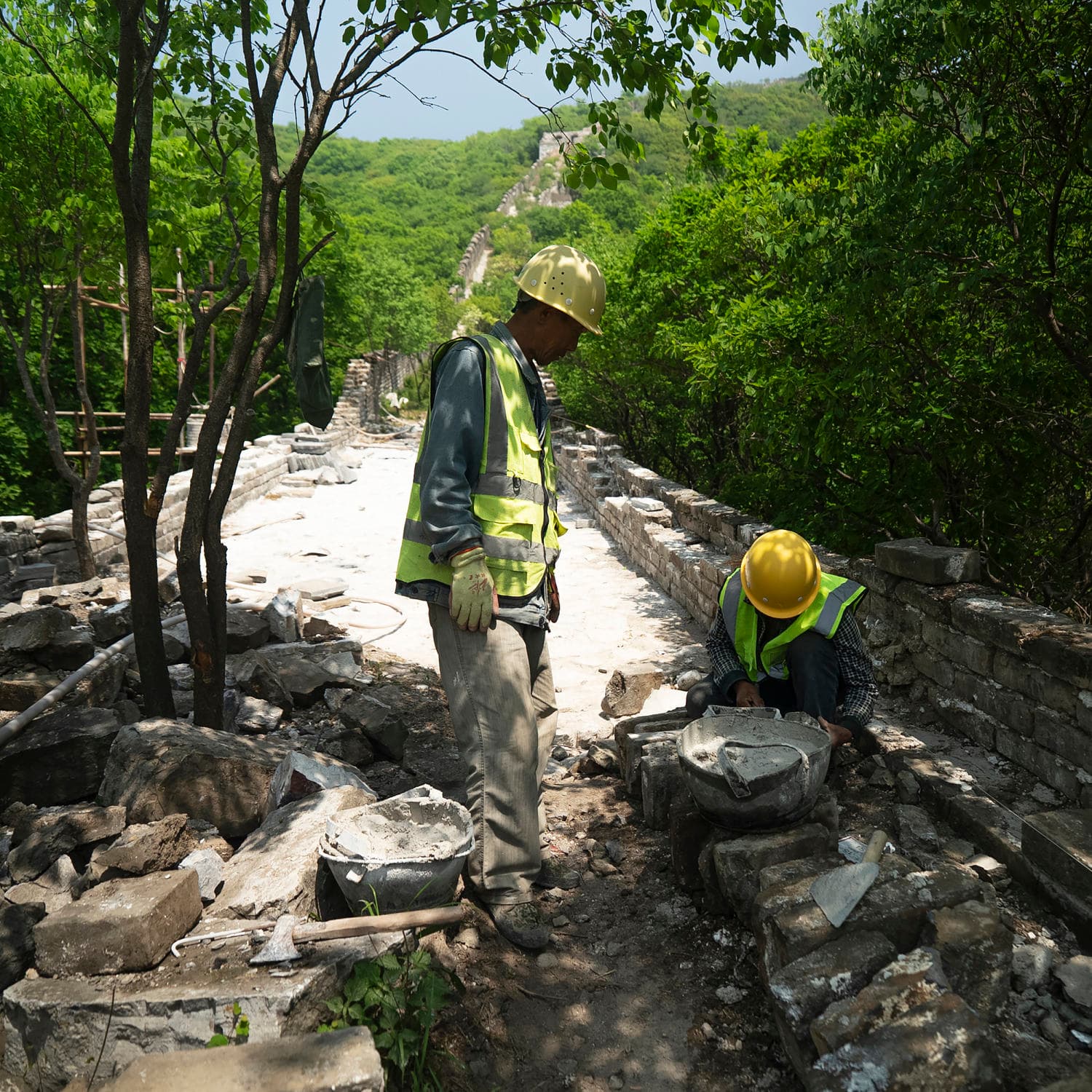 The Great Wall is being restored one brick at a time