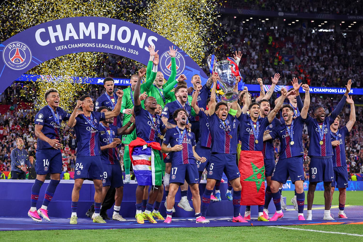 PSG wins back-to-back Champions League titles after shootout victory against Arsenal