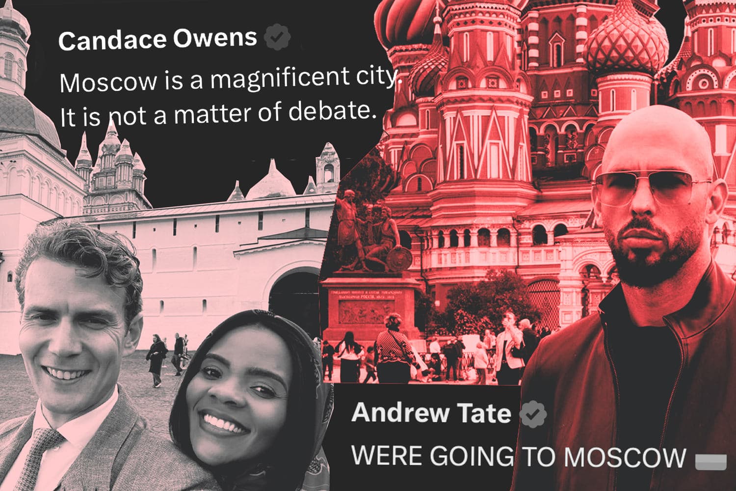 Candace Owens and the Tate brothers turned up in Russia. The Kremlin spun it as a thaw.