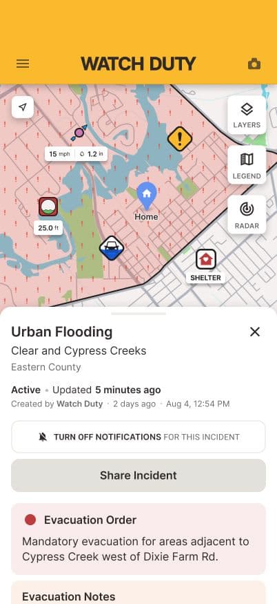 Watch Duty Is Adding Flood Alerts to Its Wildfire App