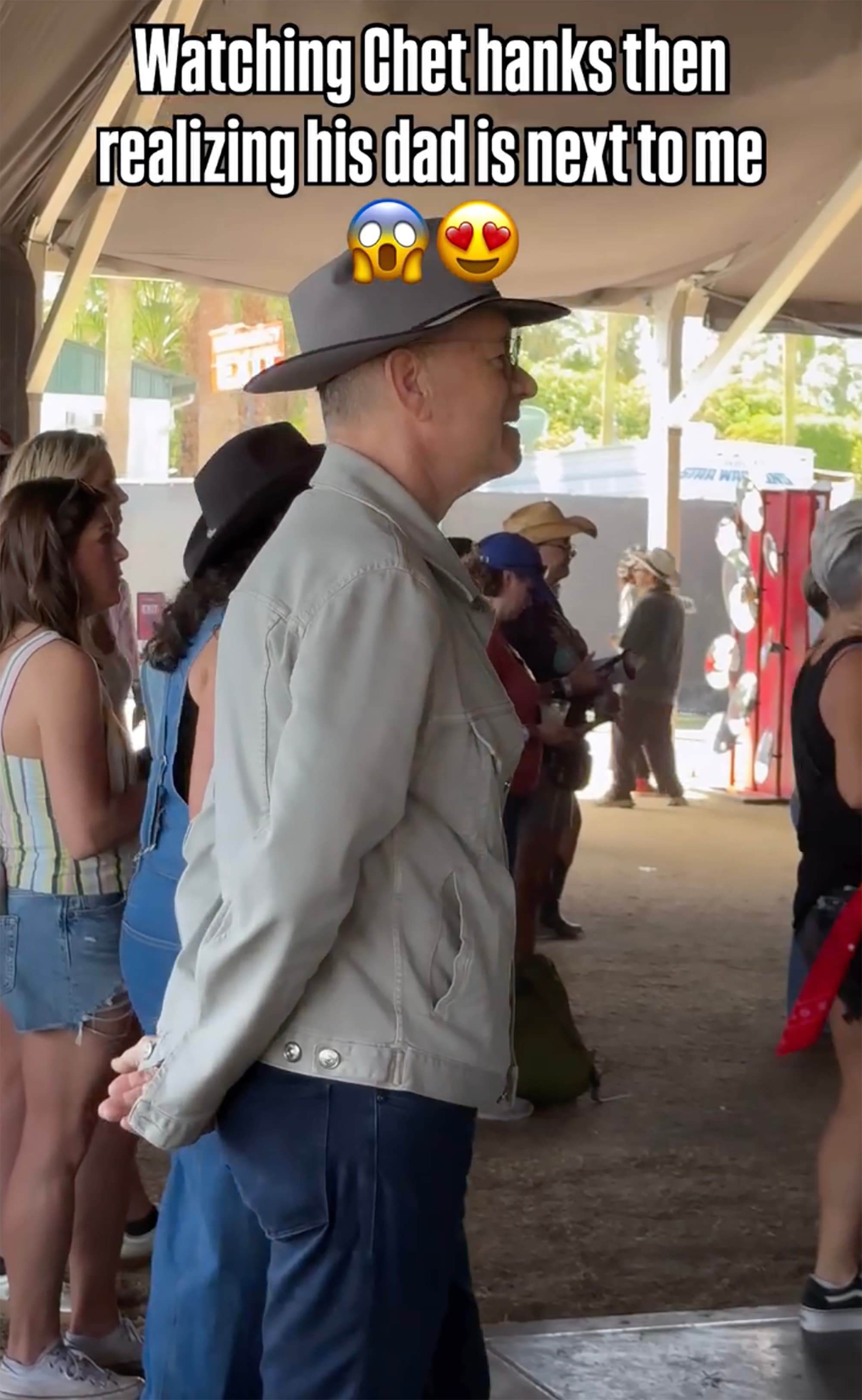 Tom Hanks is the ultimate groupie watching son Chet perform at Stagecoach 2026