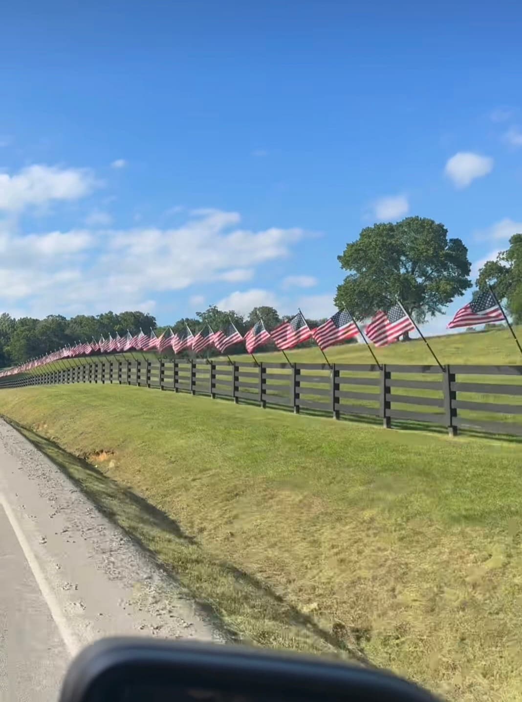 Carrie Underwood shares patriotic video of American flag display near her Tennessee property