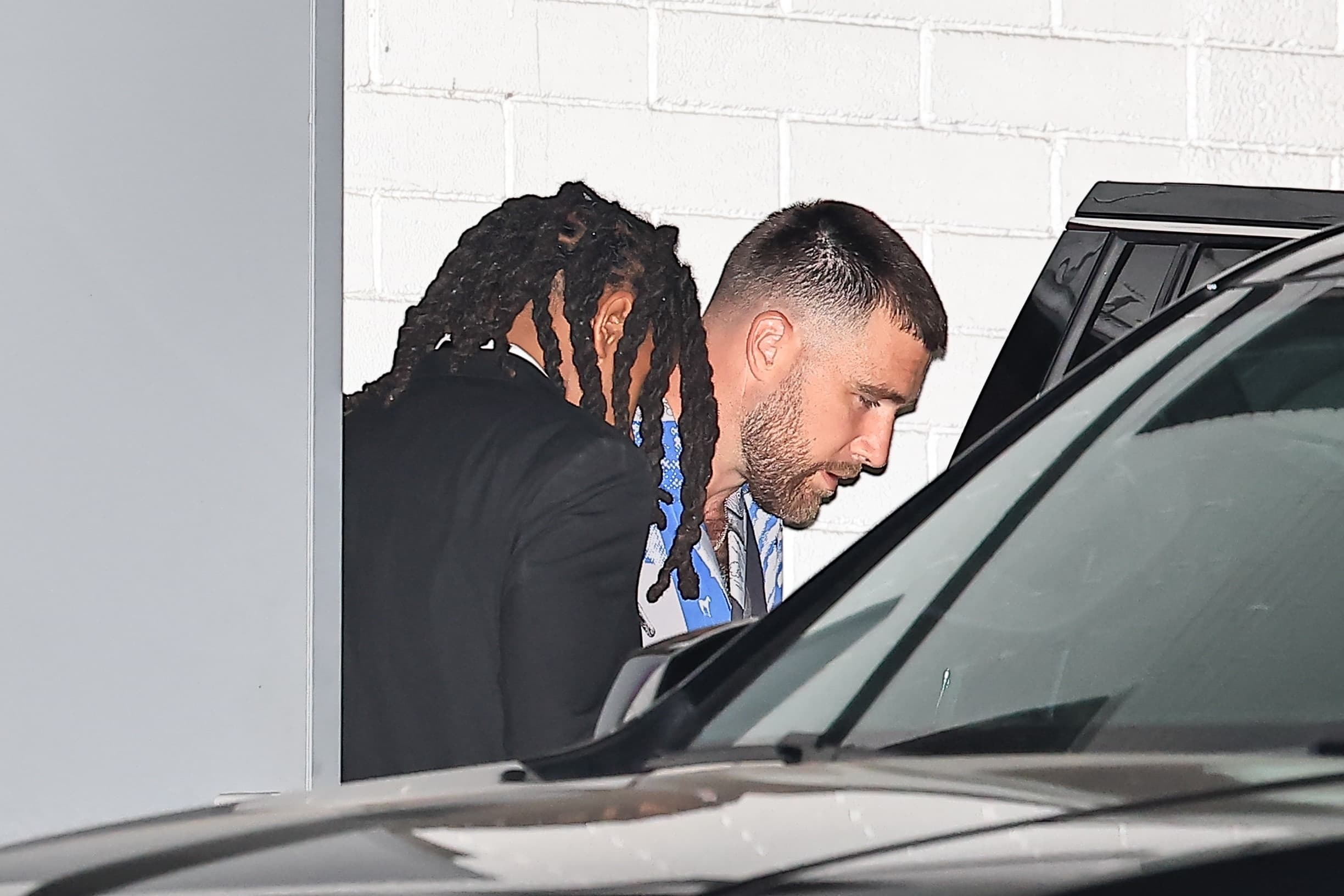 Travis Kelce has boys’ night in LA as guests gather at Taylor Swift’s Rhode Island home ahead of wedding