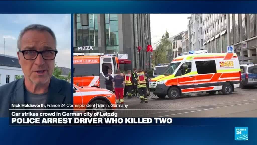 Two dead as car ploughs into crowd in Germany's Leipzig