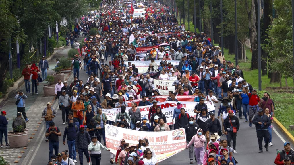 Striking teachers bring Mexico City to a standstill ahead of World Cup