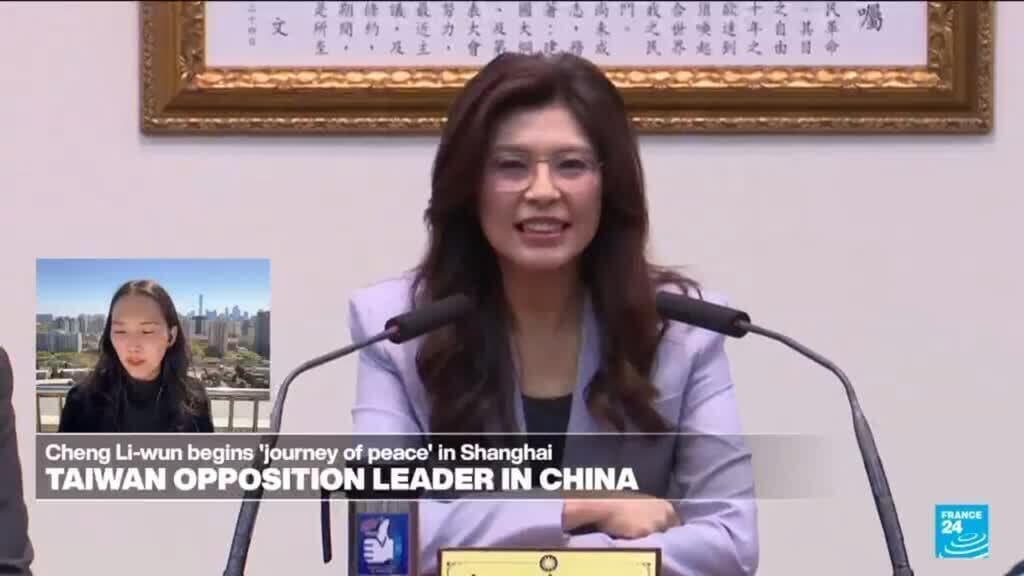 Taiwan opposition leader arrives in China on ‘journey of peace’