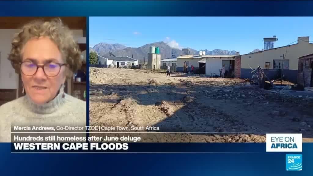 Hundreds still homeless one month on from South Africa's Western Cape floods
