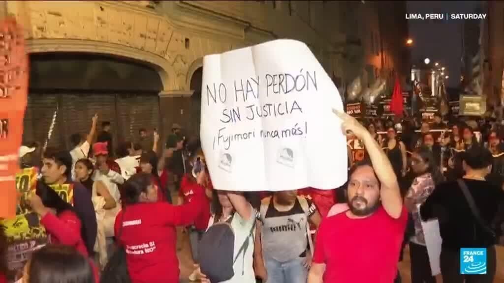 "Fujimori never again!" Protesters fill streets of Lima ahead of Peru presidential elections