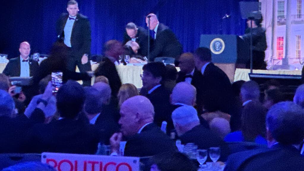 Trump rushed off stage after shots fired at White House correspondents’ dinner