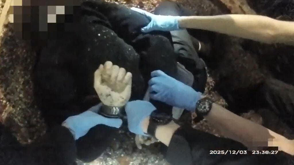 'I can't breathe': protesters clash with police over handcuffed dying student