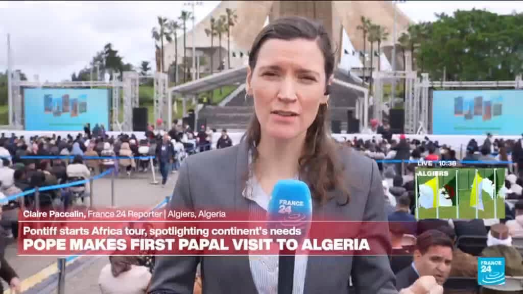 On the ground: Pope Leo arrives in Algiers to start Africa tour